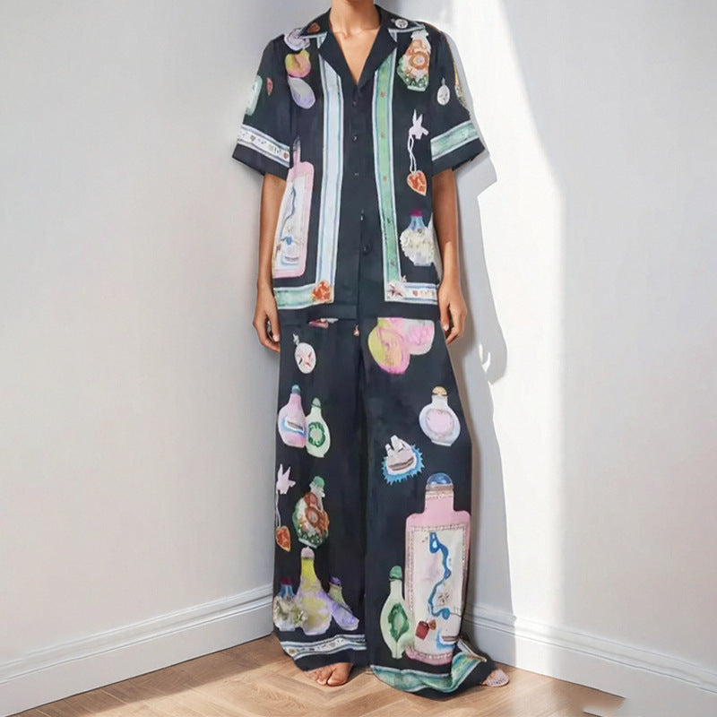 Sleeve Cardigan Color Matching Vacation Fashion Casual Set Women