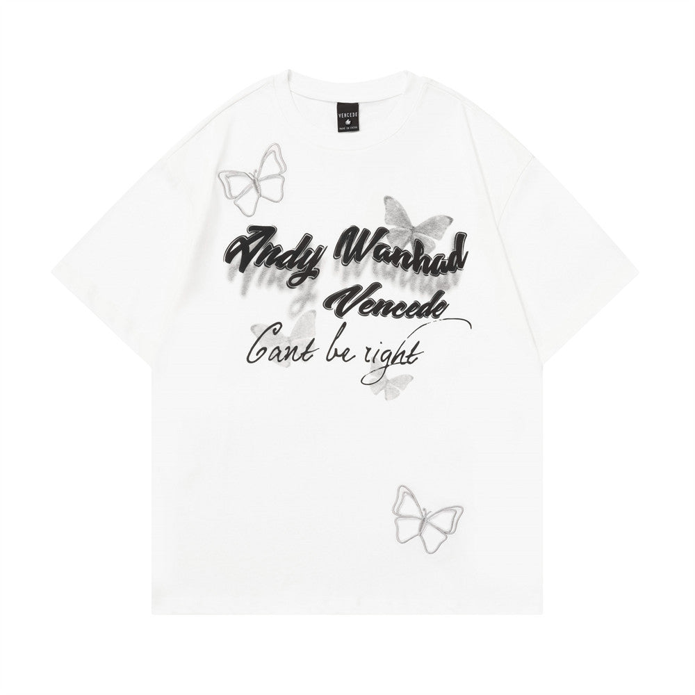 Butterfly Bottoming Casual Tops For Men And Women