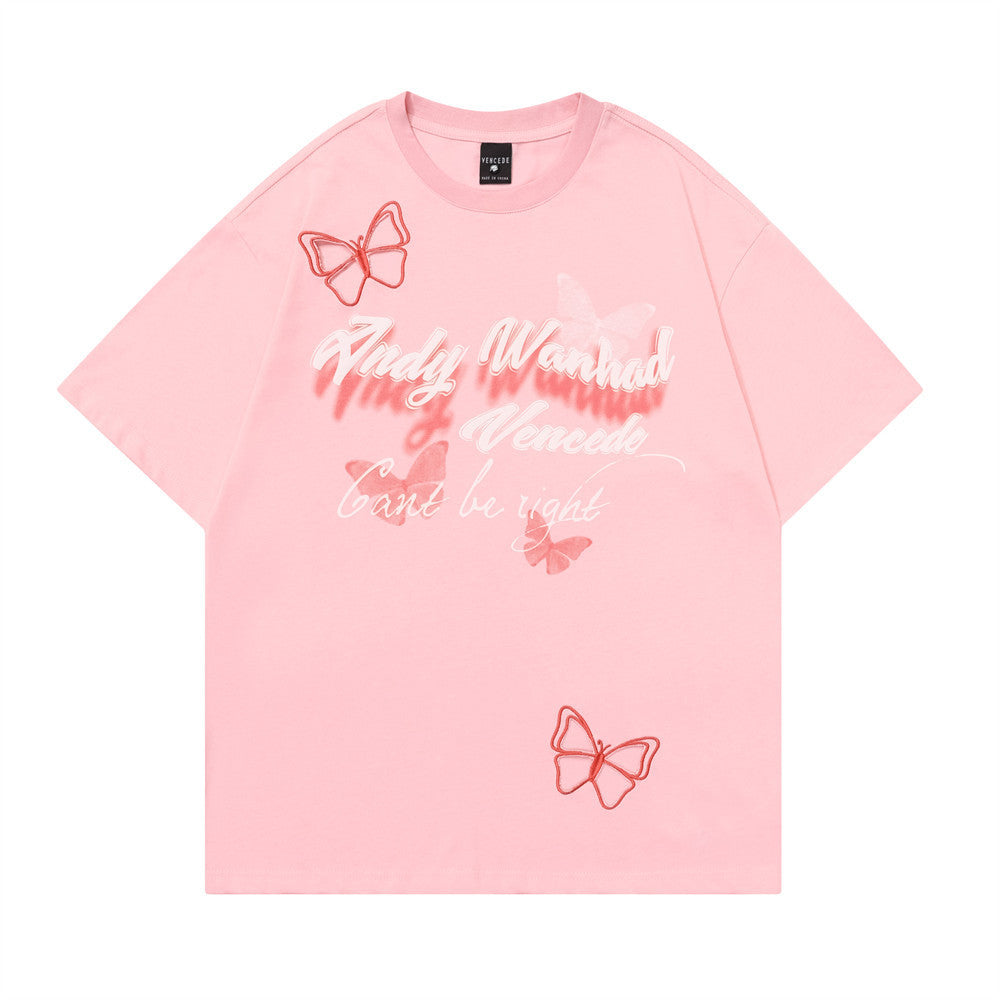 Butterfly Bottoming Casual Tops For Men And Women