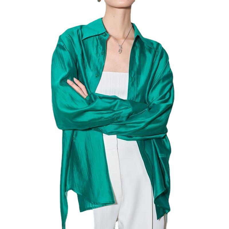 Tencel Sun Protection Cardigan Shirt For Women Outer Tops