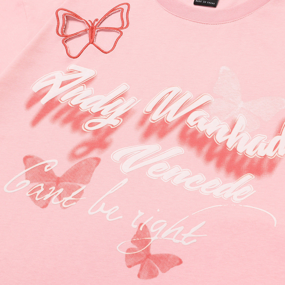 Butterfly Bottoming Casual Tops For Men And Women